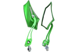 Mintice Green Universal Motorcycle Motorbike Bike 8 / 10mm Rear View Side Mirror Scooter
