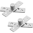 2 Pcs Center Pivot Hinges 360 Degree Rotation Door Pivot - Durable Stainless Steel Hidden Hinges for Cabinet Window