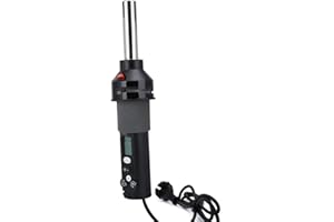 TKSE Heissluftpistole, 450 W Heißluftpistole Digitalanzeige Micro Rework Lötstation Heißluftpistole, Professionelle Heißluftpistolen Kunststoff Stempel, Erhitzen Kleiner Tonarbeiten(eu-stecker 220 V)