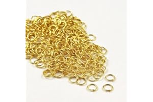 Angel Malone ® Approx. 100 pcs. of Gold Superior Super Strong Metal Jump Rings, Jewellery Making Findings - UK Seller (10mmx 1.2mm)