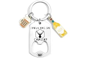 YZLPLP Cadeau Fan de Basket Porteclef Décapsuleur Original Porteclef Personnalisé pour Basket Chasseur Football Golfeur Motard Pêcheur Cycliste Rugby Cadeau