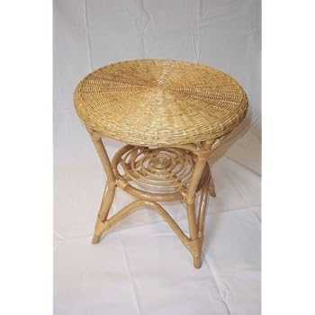 Rattantisch, Rattan Couchtisch, Rattan Beistelltisch inkl. Glasplatte