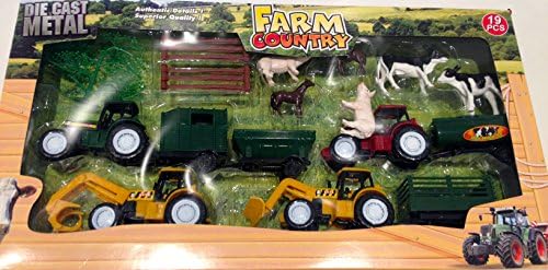 Die Cast Farm vehicles &amp; Farm animals. Tractor and animal farm set