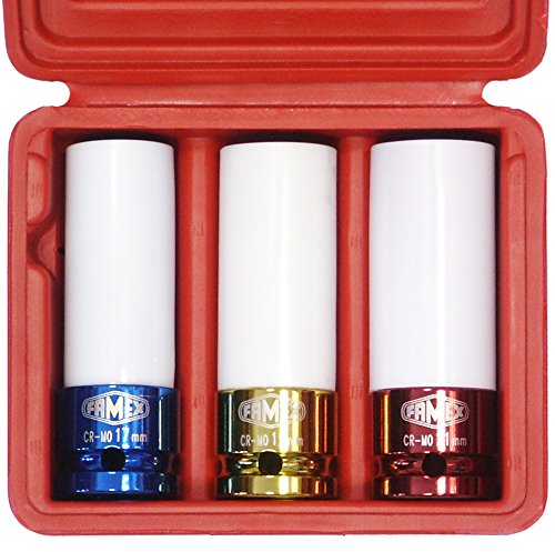 Famex Drehmomentschlüssel, Sparset mit Spezial Einsätze für Radschrauben, 1 Stück, 40-210 Nm, 10865-3N - 4