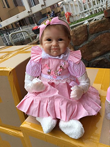 NPK Real Looking Pink Lovely Baby Girl New Reborn Baby Doll Soft Silicone Vinyl Reborn Toy with Magnet Dummy