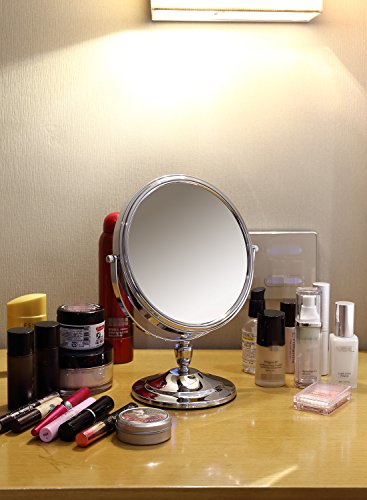 Miusco 1X / 7X Magnifying Double Sided 7 3/4 Zoll groß Tisch Kosmetik Makeup Spiegel, Rund - 7