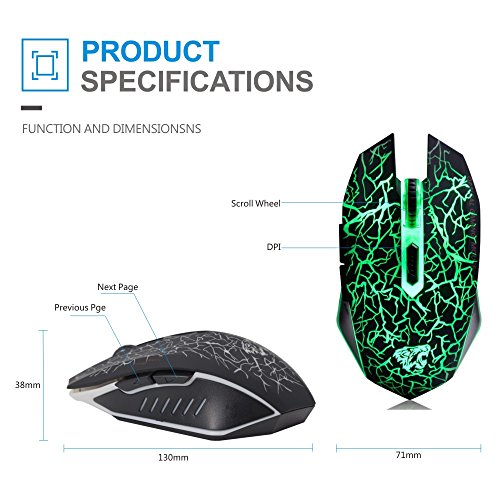 M2 kabellos wiederaufladbar Gaming Maus Optische geräuschlos Mäuse mit Nano Empfänger 6 Tasten für Mac Notebook Desktop Laptop - 2