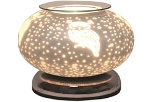 AROMA ACCESSORIES Aroma Owl Ellipse White Satin Electric Wax Melt Warmer