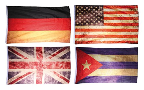 UK Fahne Vintage Retro Flagge United Kingdom 90 x 150 cm Shabby Style - 2