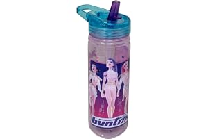 CARTOON Huntrix K-Pop-Demon Hunters Huntrix 580 ml vattenflaska med inbyggt sugrör och vikbar pip BPA-fri sportflaska för sko