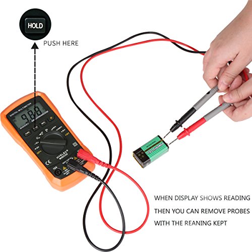 Digital Multimeter, Crenova MS8233D AC Spannungsprüfer Tragbare Prüfvorrichtung Messung von Spannung Strom Widerstand Messinstrument mit Hintergrundbeleuchtung - 4