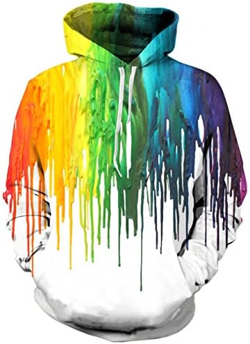 LAIDIPAS Unisex Realistic 3d Digital Print Pullover Hoodie Hooded Sweatshirt XXL