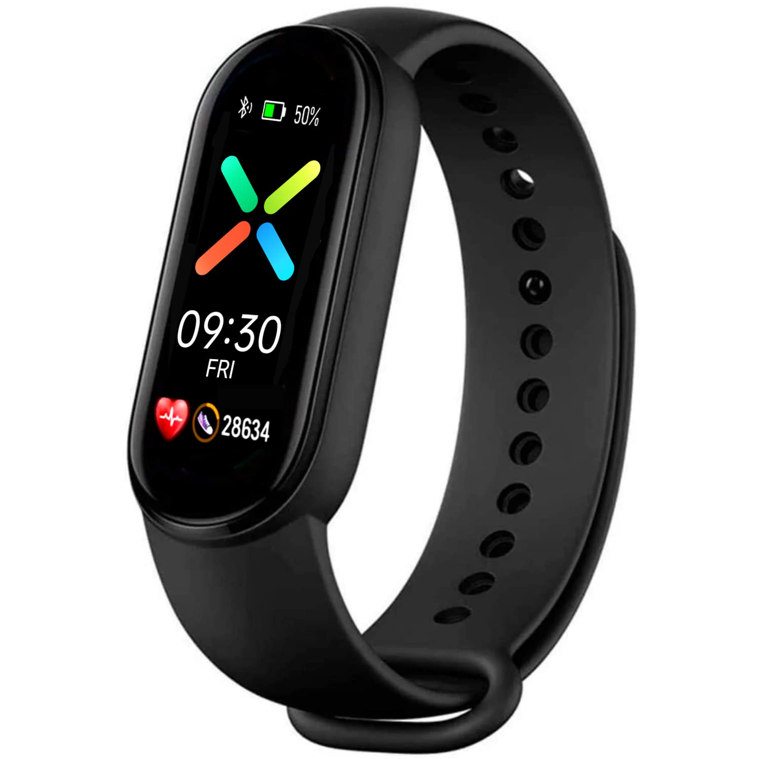 TRIDEO ðŸðŸ“ ð˜ð„ð€ð‘ð’ ð–ð€ð‘ð‘ð€ðð“ð˜ M6 Smart Watch Band â€“ Heart Rate Monitor, Fitness & Activity Tracker, Calorie Counter, Sleep Tracker, Step Counter, Bluetooth Notifications