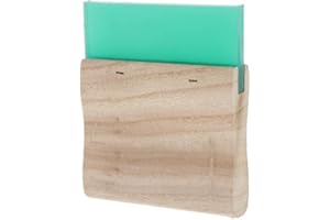 Gazechimp Grafik Rakel mit Holz Griff, Siebdruckrakel Siebdruck Tintenschaber mit Holzgriff für Siebdruck - grün 10cm