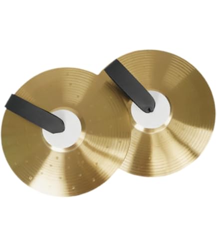 Cymbales De Marche 25,4 Cm Percussion Plus - Paire En Laiton Pour Orchestre Scolaire Et Groupe