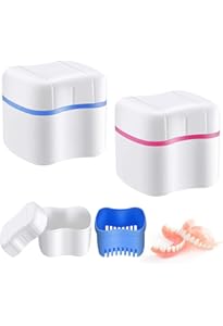 Con Spazzola Per Protesi Custodia Per Bagno Dentale Denti Finti Protezione Per La Bocca Contenore In Plastica Per L'igiene Orale Fornure Ortodontiche - Foto 12