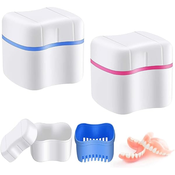 ROSENICE 5er Set Prothesendosen – Hygienische Aufbewahrungsbox Für Zahnschienen & Prothesen