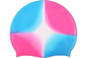 WOWTLMY Kids Swimming Cap for Girls Boys Children,Silicone Kids Swim Hats for Long Hair and Short Hair,Comfortable Unisex Teens Kids Swimming Cap