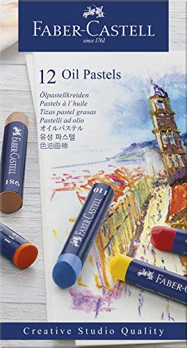 FaberCastell 127012Estuche de cartón con 12 pasteles de aceite, multicolor