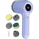 JITAHARAY Multi-Functional Electric Cleaning Brush 5 in 1 Magic Power Scrubber Household Cleaning Tools Spin Scrubber with Bu