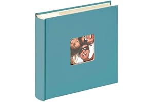 walther Design Photo Album Petrol Green 200 Photos 10 x 15 cm Memo Slip-in Album with Punched Cover, Fun ME-110-K