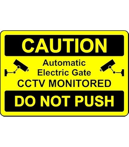 Do Not Push Gate Sign - 12x8 Inch Weatherproof Aluminum Security Sign For Automatic Gates