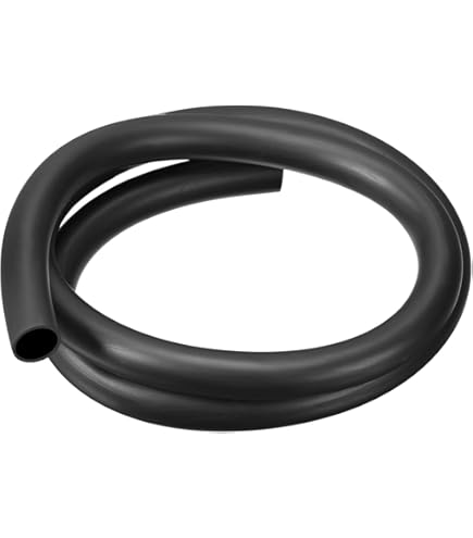 Tuyau Lubrifiant Sourcing Map - 14mm Intérieur, 18mm Extérieur, 3.3 Pieds (1m), Caoutchouc NB-R Résistant à L'huile, 2 Pinces Incluses