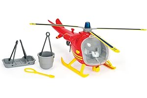 Smoby - Sam le Pompier - Hélicoptère Océan - 4 Accessoires + 1 Figurine Incluse - Sons et Lumières - Piles Incluses - 109251661002N
