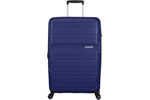 American Tourister Sunside - Spinner L, Expandable Case, 77 cm, 106/118 L, Blue (Dark Navy)