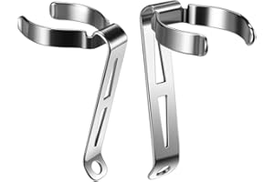 BDKMMS 2Pcs Silver LED Flashlight Clips, Durable, Modern, Head Mount, Hands Free Torches