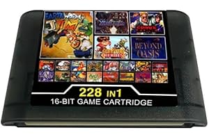 GENERIC Gamevortex Super Cartridge 228 in 1 Multi Games Cartridge for Sega Genesis Mega Drive 16Bit Classic Game Consoles