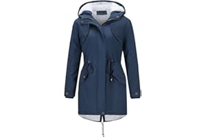 YYNUDA Womens Winter Hooded Coat Fleece Jacket Warm Ladies Coat Long Sleeve Parka Coat