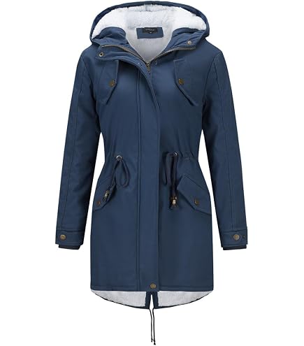 Generisch Teddy Mantel Damen Winter Lange - Daunenmantel Damen