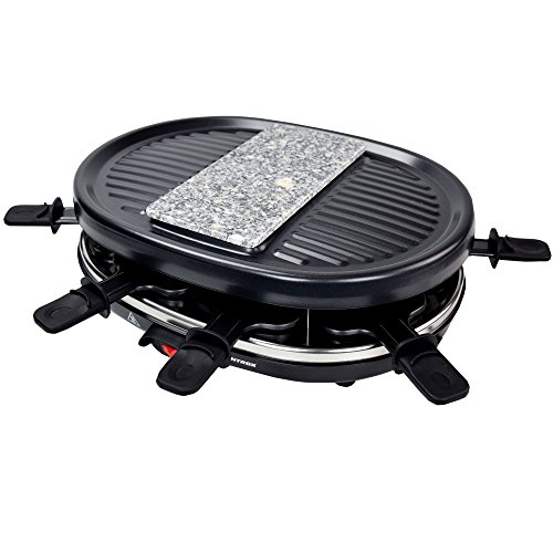 Syntrox Germany Raclette Jura mit Grill und Heißer Stein für 8 Personen - 4