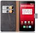 Produktbild OnePlus One Hülle, JAMMYLIZARD Retro Ledertasche Flip Cover for OnePlus One, GRAU