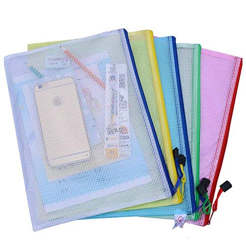 fichiers Sacs plastique zip Document Classement fichier Sac de rangement Pochette enveloppe Document File Folder A4 Taille d'eau/rsistant aux dchirures, 5 Compte