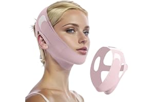 SexxLady Fascia Viso Lifting,Maschera lifting doppio mento,fascia post lifting viso collo,Adatto a tutte le forme del viso,Rosa chiaro