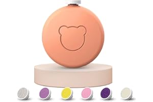 Lonnalee Lime à Ongle Electrique Bebe Coupe Ongle Bebe Electrique Kit Ciseaux Bébé Manucure Pour Enfant Nouveau-Né Nés Enfant et Adulte - Orteils et ongles (Orange)