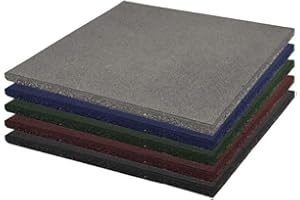 JARDIN202 - Loseta de Caucho Maciza Profesional | 50x50cm | Especial para Gimnasios y Competiciones | Fitness | 15 mm - Pack 8 uds (Negra)