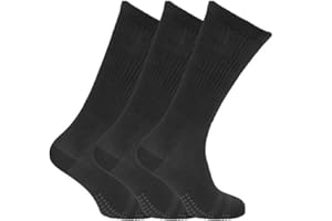 MYSTOREONLINE9 Women's Extra Wide Comfort Fit Diabetic Travel Socks Gentle Grip Loose Top Socks (3 Pair Pack)