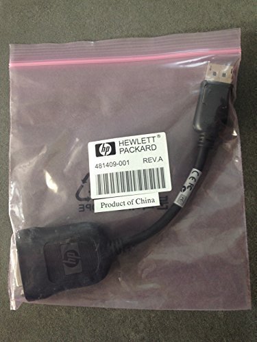 Original HP Bizlink 20 cm DisplayPort Adapter Kabel auf DVI P/N:481409-001, HP Rev.: A, NEU
