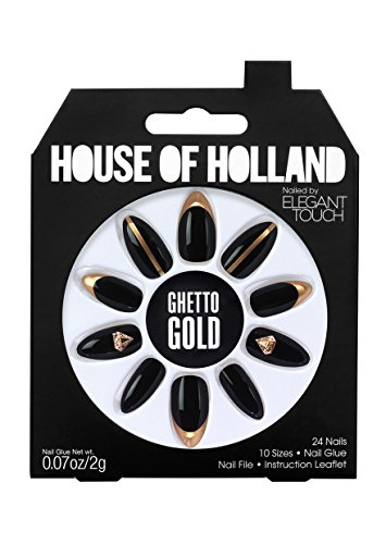House Of Holland GHETTO GOLD false Nails Plus Nail Glue Nail File fake nails