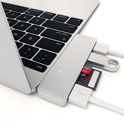 Satechi Typ-C USB 3.0 3 in 1 Combo Hub – 3-Fach Anschluss USB3.0 Hub, TF/MicroSD Karte & SD Speicherkarte Lesegerät Adapter für Notebook / Laptop / SD / MicroSD / Karten Alles in Einem (Silber) - 5