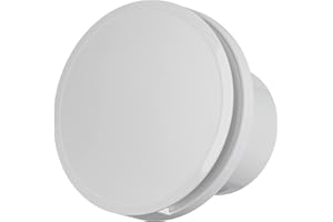 LIRAST Ø 100 mm biały wentylator łazienkowy – wentylator z łożyskiem kulkowym – wentylator do efektywnej wentylacji w łazience, kuchni, WC