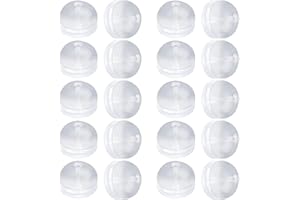 TSLRSA 20 Pcs/10 paio Silicone Schienali per Orecchini,Chiusure Orecchini,Silicone Schienali per Orecchini, Sicurezza Blocco Orecchini Anallergici in Argento per Orecchino Gancio Montanti Borchie