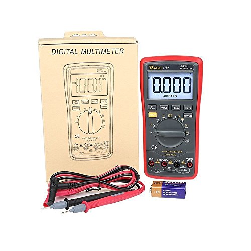 RAGU 17B Digital Multimeter mit Ohm Volt Amp Diodendurchlauftest, LCD Display mit Hintergrundbeleuchtung, automatische Messbereichserkennung (Auto-Ranging) elektronisches Messgerät Tester - 7