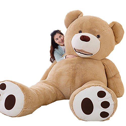 YunNasi Super Big Huge Giant Titanic Cudly Plush Bear Stuffed Doll Toy Children and Girl Friend Gift (160cm, light brown)