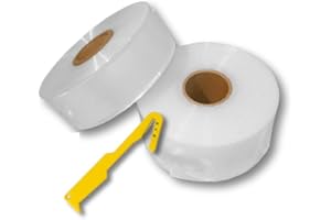 dm-folien Dachrinnenschlauch 1 Rolle= 50 Meter inklusive hochwertigem Folienschneider - Schlauch für Regenrinne (Transparent)