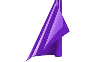 HOHUIGO Purple Heat Transfer Vinyl, 12" x 8ft Iron on Vinyl Roll for Cricut & Silhouette Cameo, Premium HTV Vinyl Bundle for Fabric T-Shirts Clothing Names Letters Textiles, Easy to Cut & Weed