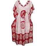 Indiatrendzs Women Kimono Style Kaftan Nighty Comfort Housedress Printed Night Kaftan